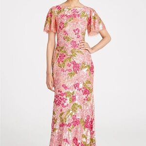 NEVER WORN THEIA Adelina Column Sequin Gown